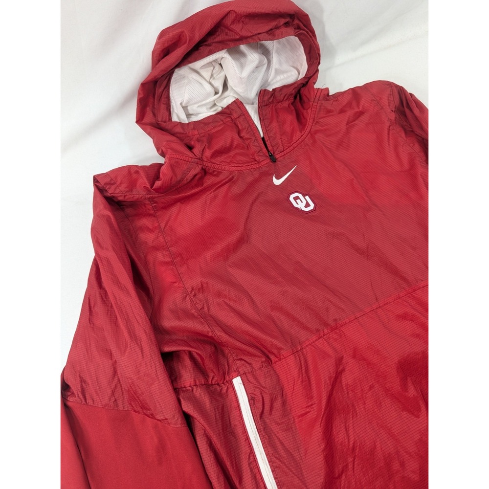 Oklahoma University Sooners Pullover Jacket Mens 3XL Red Nike Windbreaker *Read